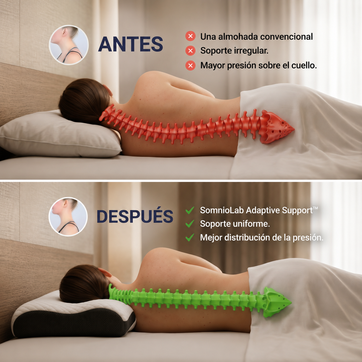 SomnioLab™ Almohada Cervical