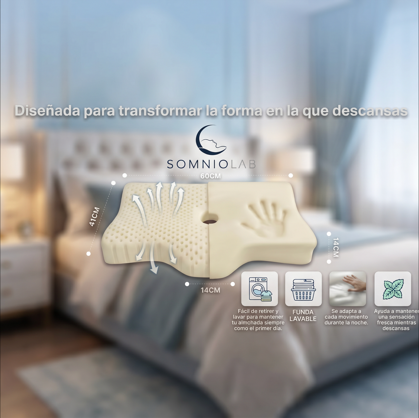 SomnioLab™ Almohada Cervical